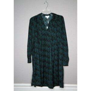 Seraphine Maternity Alfie Long Sleeve Dress in Green & Black Floral Print Size 4